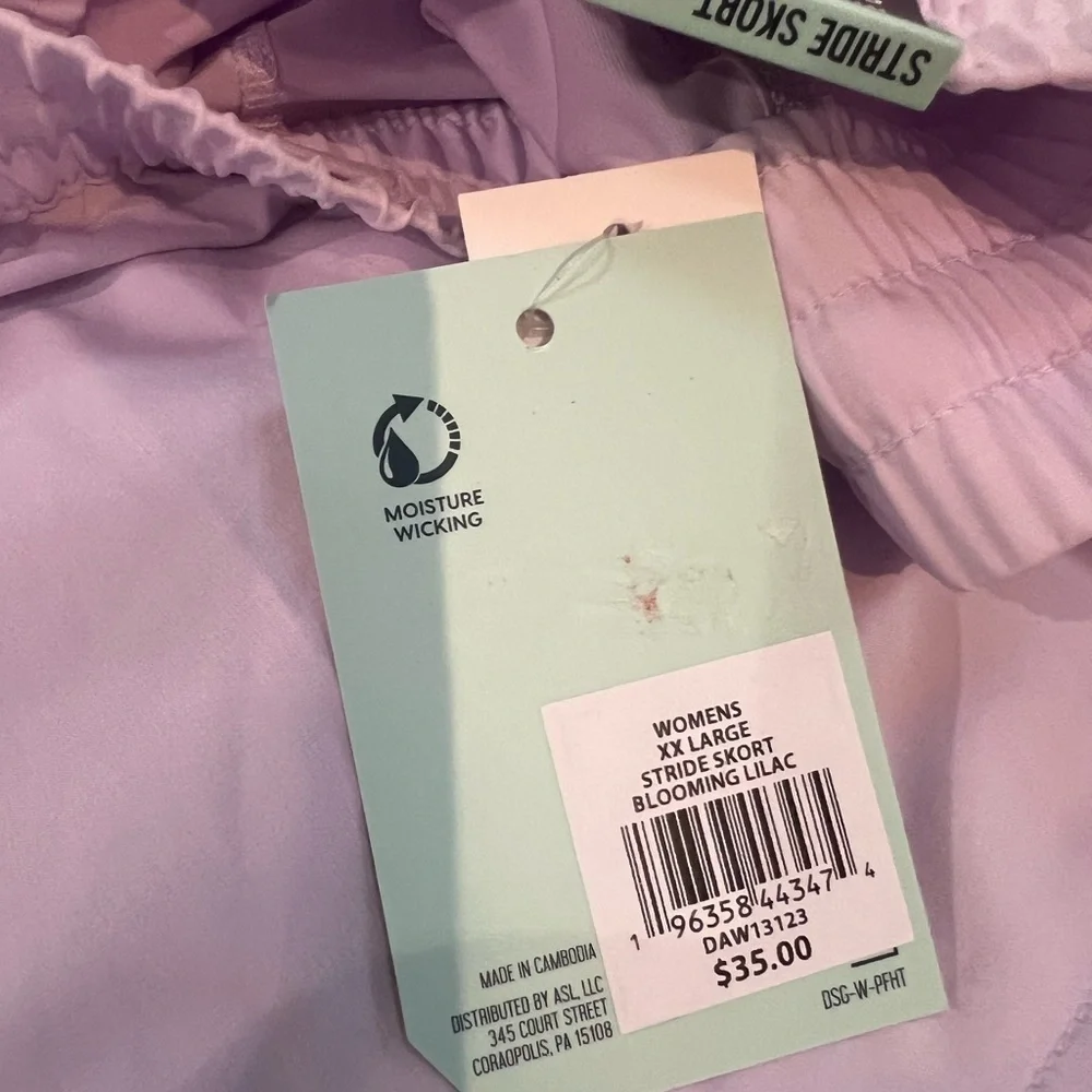 DSG Mid Rise Skort Womens XXL Blooming Lilac Built In Short with Pockets Skirt